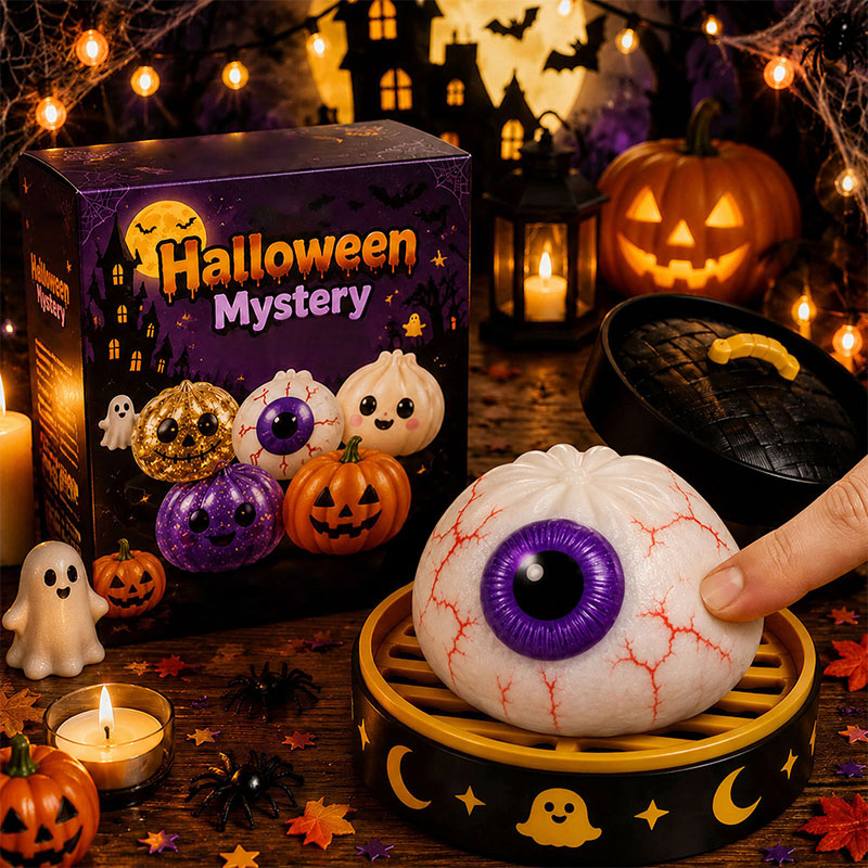 🎃 Halloween Dumpling Squeeze Squishy Legetøj