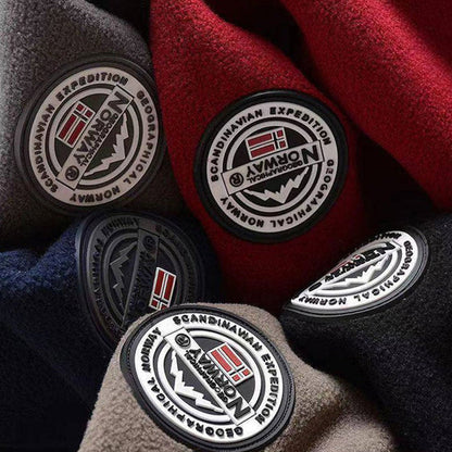 Paras joululahja-kaksikerroksinen hupullinen takki miehille (korkealaatuinen alkuperäinen tuote)/Käännettävä polar fleece takki