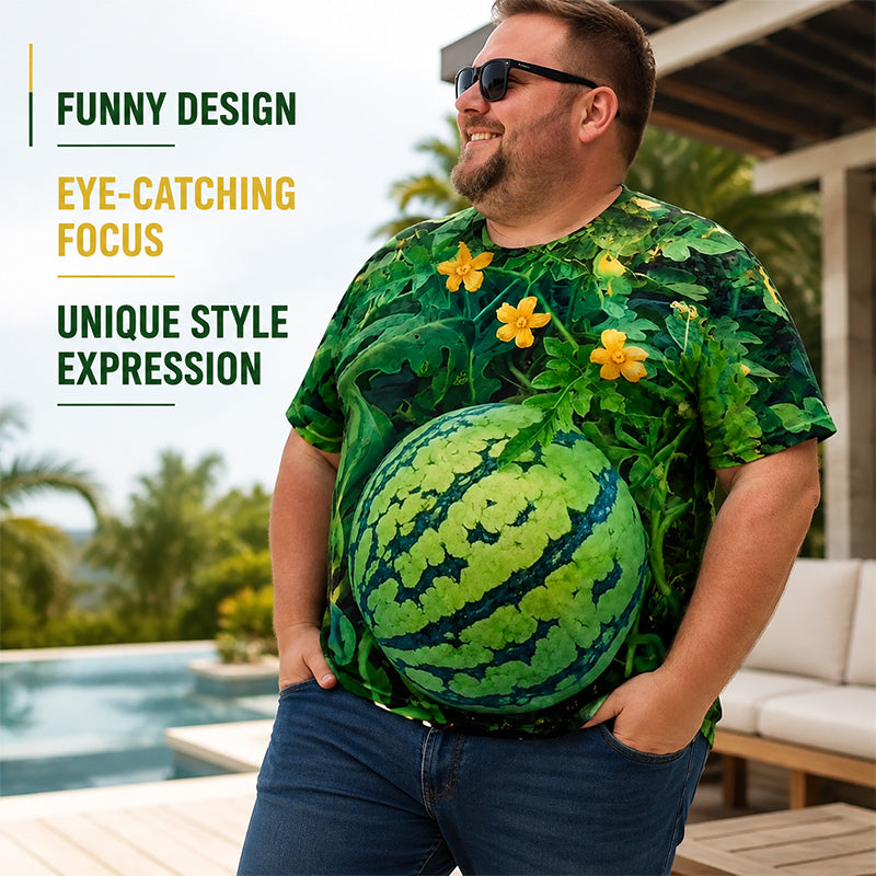 🍉 Sjovt T-Shirt Sæt med Vandmelon-Print