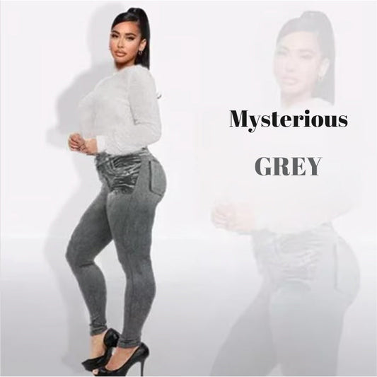 Täydelliset stretch skinny fit pull-on push-up plus-koon farkut farkut legginsit