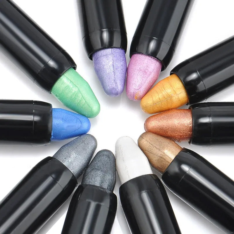 15 Värit Fluoresoiva luomiväri lyijykynä Vedenpitävä Glitter Eyeshadow Eyeliner
