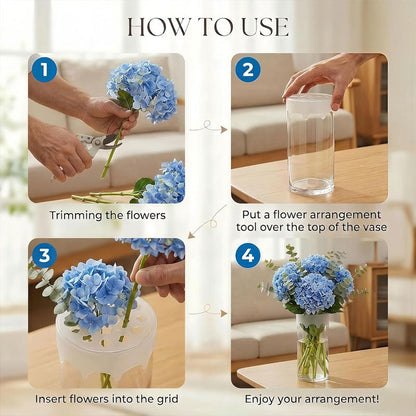 🎁 Køb 1, få 1 GRATIS 🌼 Gør dine blomster ranke og smukke – Silikoneholder til blomsterbuketter ✨