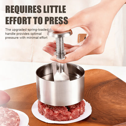 🍔 Rustfrit stål burgerpresser | Lav perfekte, ensartede bøffer med lethed