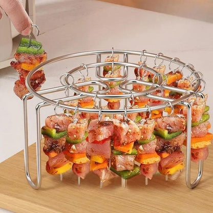 🔥 Spydholder til Airfryer – Lodret kebabholder i rustfrit stål til airfryere, ovne & hjemmelavede BBQ-snacks 🍢