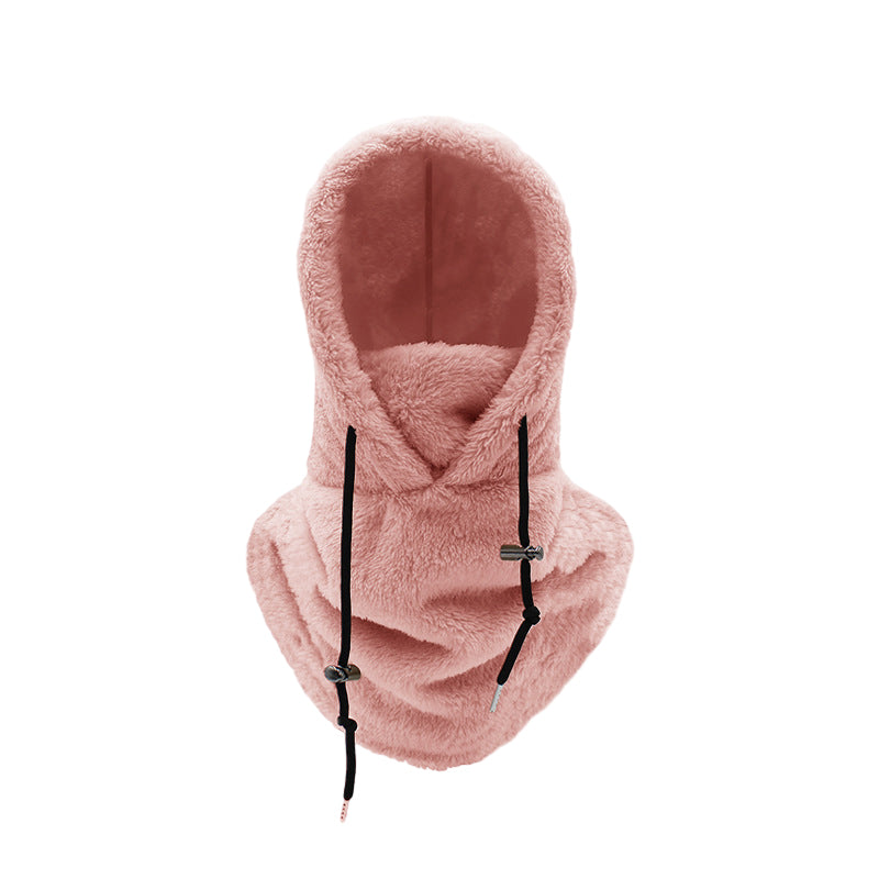 Lämmin Plush Pyöräilyhuppu / Talvi Ulkona Hattu Urheilu Tuulenpitävä hattu