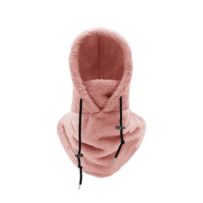Lämmin Plush Pyöräilyhuppu / Talvi Ulkona Hattu Urheilu Tuulenpitävä hattu