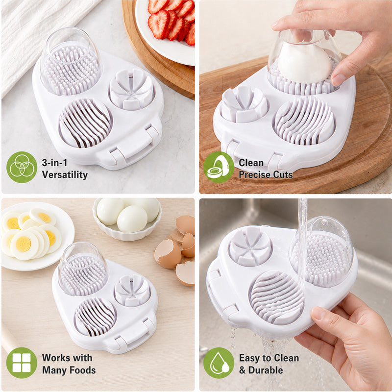 3-in-1 Multifunctional Egg Slicer & Dicer - Perfect for Salads & Garnishes 🥚🔪