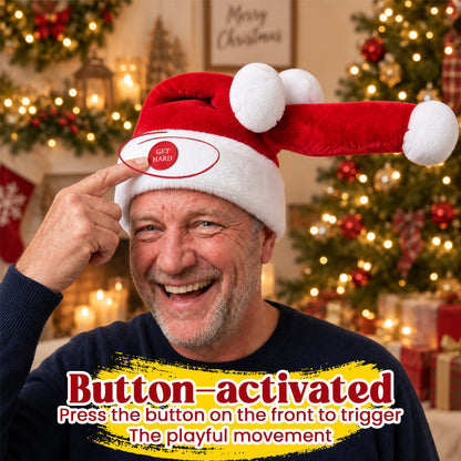 🎅 Funny Moving Santa Hat – Sjovt julefrokost-accessory 🎄