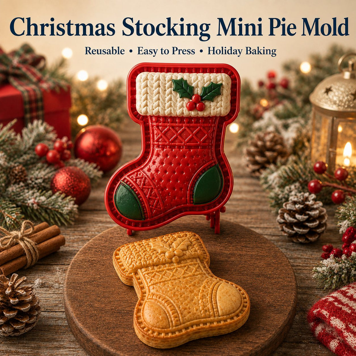🎄 Mini Julekageforme – 8 Forskellige Designs 🎁