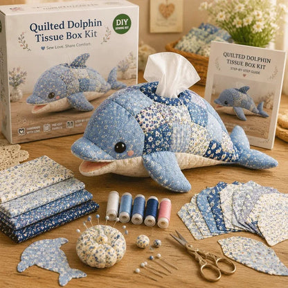 🧵 DIY Sykit til papirlommetørklædeholder med havdyr – Sjove dyr og havvenner! 🌟