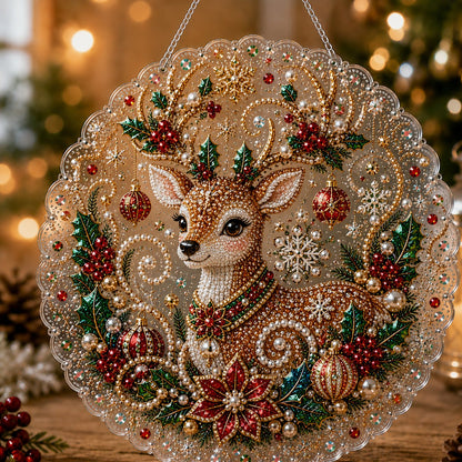 🎄 Jule-perle diamantkunst ophængssæt | Bestandige, falmefrie perler DIY håndlavet højtidsophæng 🎅💎