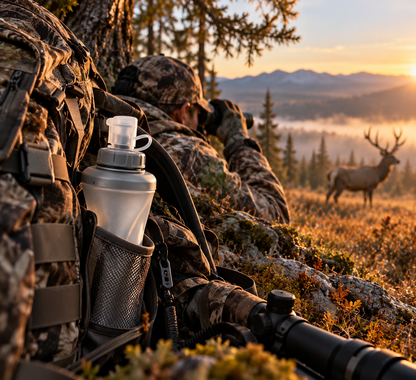 💧 Lydsvag sammenklappelig jagt-vandflaske – 500 ml blød flaske til udendørs eventyr 🌲🦌