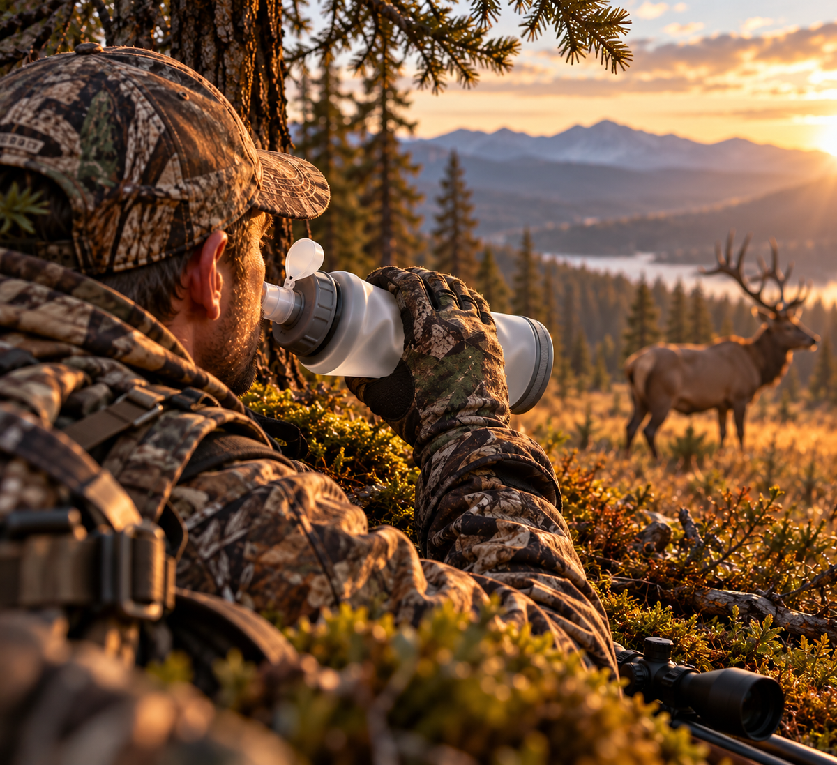 💧 Lydsvag sammenklappelig jagt-vandflaske – 500 ml blød flaske til udendørs eventyr 🌲🦌