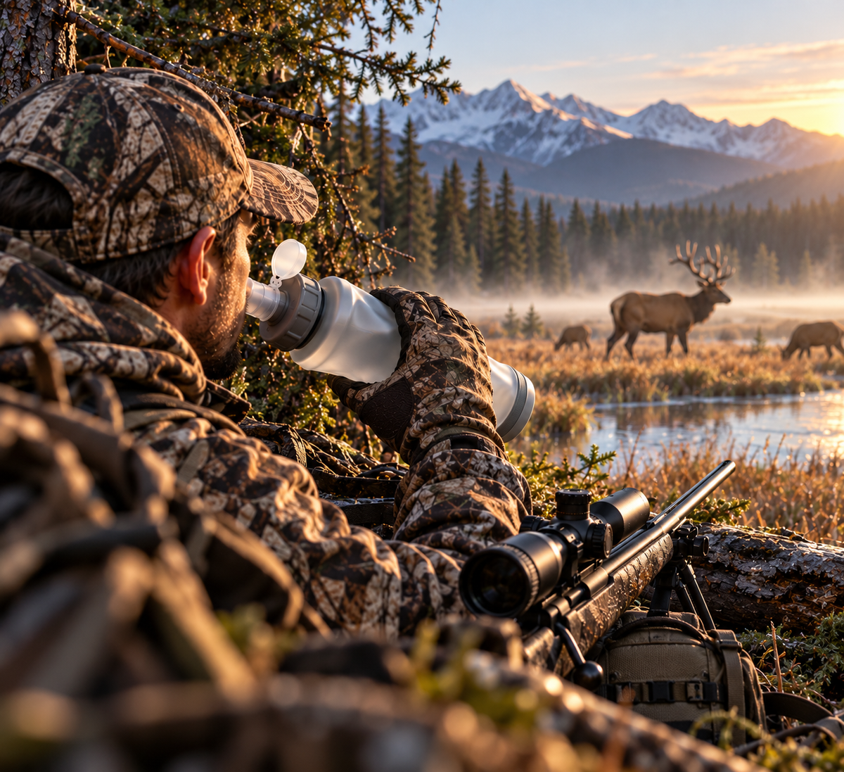 💧 Lydsvag sammenklappelig jagt-vandflaske – 500 ml blød flaske til udendørs eventyr 🌲🦌