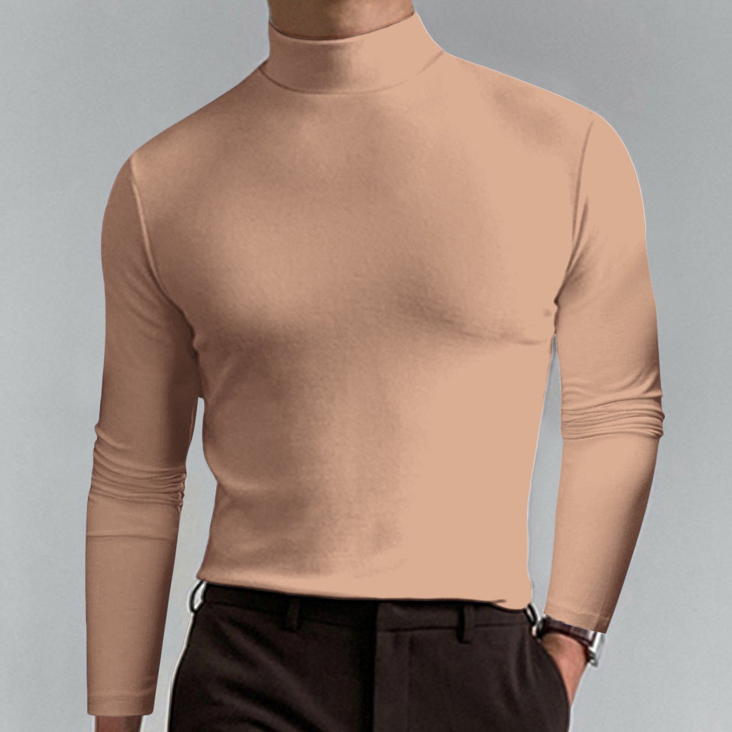 👕 50 % ALENNUS✨ Miesten korkeakauluksinen t-paita – joustava ja hengittävä kangas, ihanteellinen urheiluun tai päivittäiseen käyttöön 🏃‍♂️📦