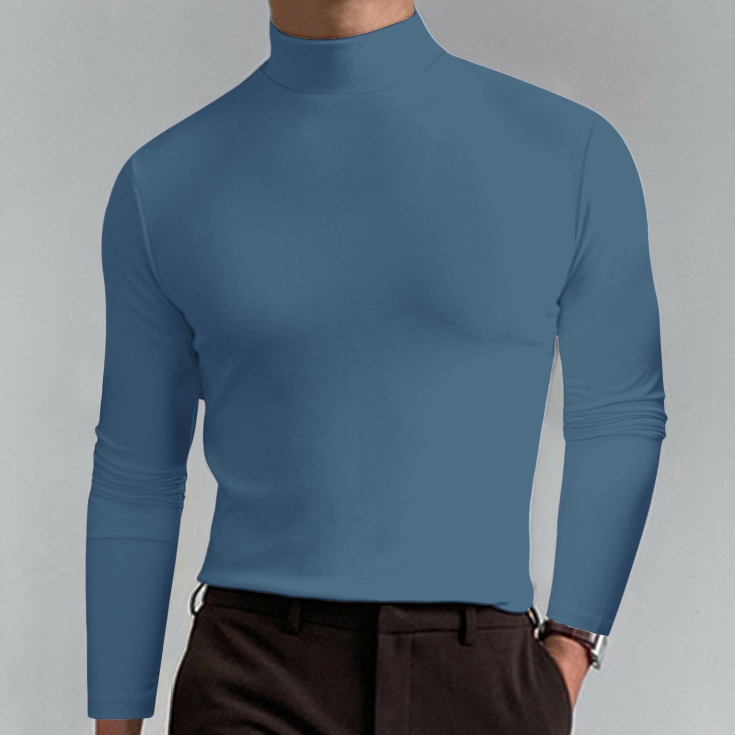 👕 50 % ALENNUS✨ Miesten korkeakauluksinen t-paita – joustava ja hengittävä kangas, ihanteellinen urheiluun tai päivittäiseen käyttöön 🏃‍♂️📦
