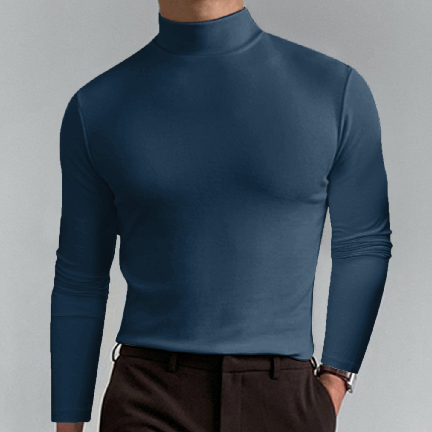 👕 50 % ALENNUS✨ Miesten korkeakauluksinen t-paita – joustava ja hengittävä kangas, ihanteellinen urheiluun tai päivittäiseen käyttöön 🏃‍♂️📦