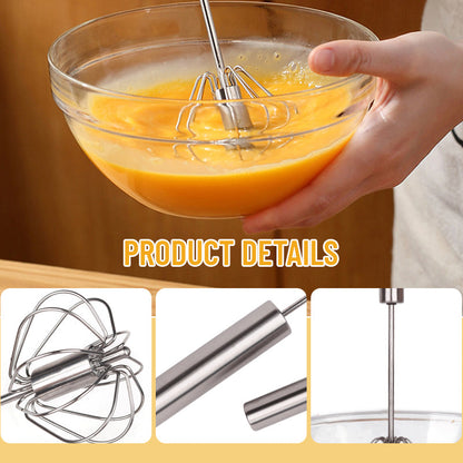 Ruostumattomasta teräksestä valmistettu Press Egg Beater