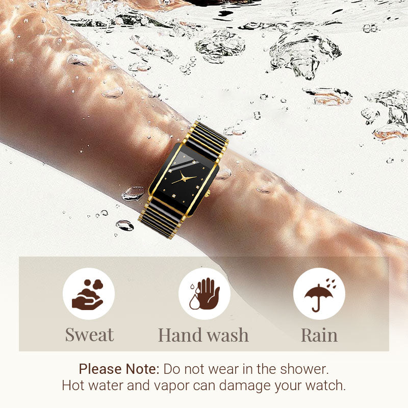 ⌚Fashion Keramisk Kvadratisk Quartz Ur