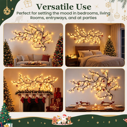 ✨ Fleksibelt LED-grenlys | Fjernbetjent julepynt til væggen 🕯️