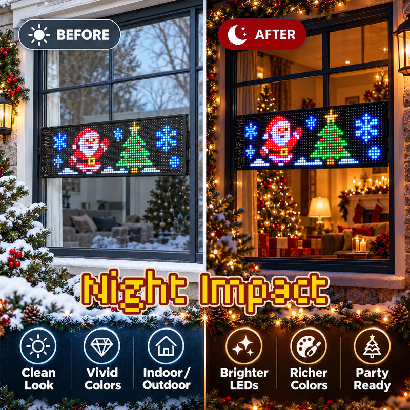 🎄 Animeret jule-LED-display til bilen
