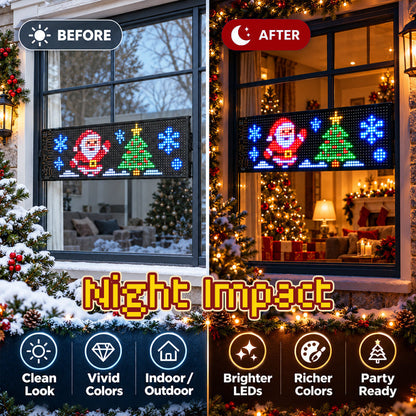 🎄 Animeret jule-LED-display til bilen