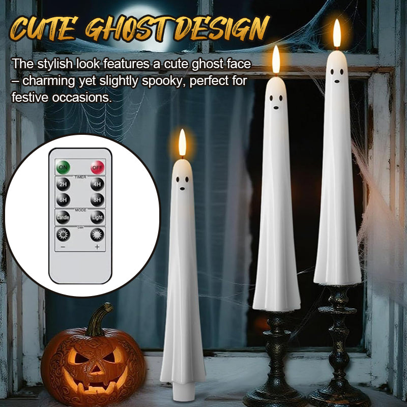 🎃👻 Etäohjattava kummitusvalo 3D-leimuavalla sydämellä 👻🎃