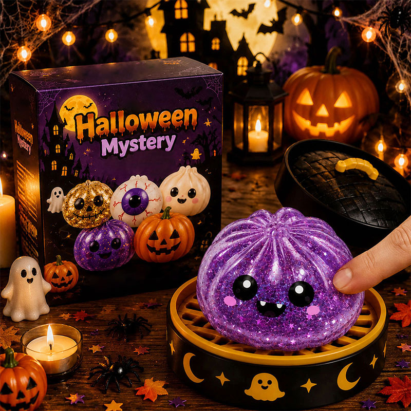 🎃 Halloween Dumpling Squeeze Squishy Legetøj