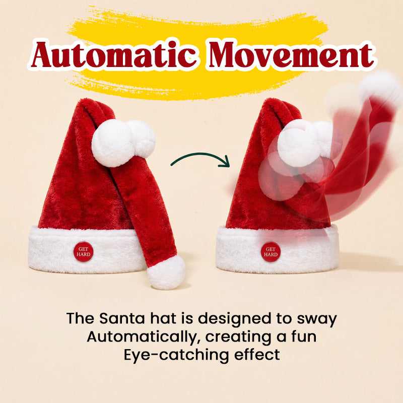 🎅 Funny Moving Santa Hat – Sjovt julefrokost-accessory 🎄