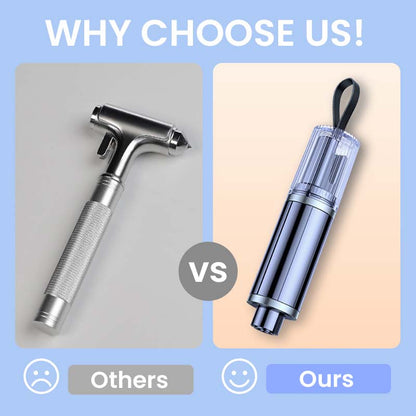 Hätätilanne-Autoikkunan-Murtaja Turvavyönleikkurilla