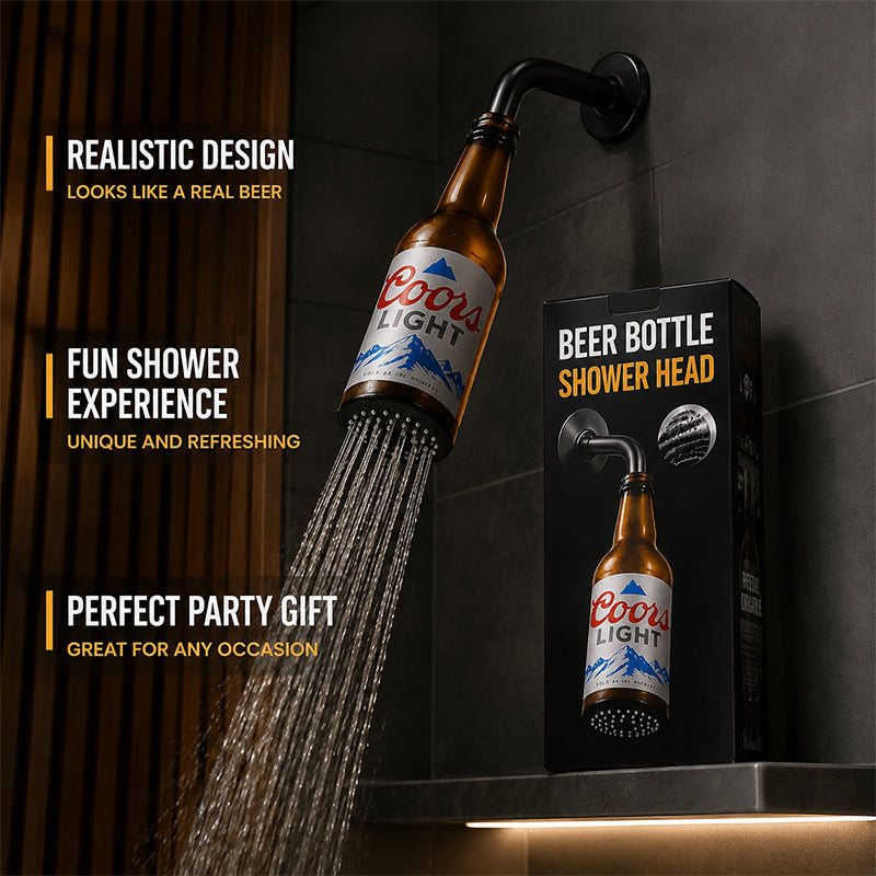 🍺🚿 Ølflaske Brusehoved – Sjov Badeværelsesindretning & Perfekt Gaveidé 🎁