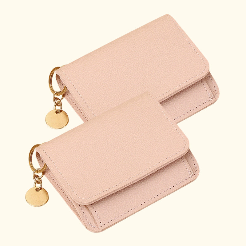 💖Køb 1 Få 1 Gratis!! ✨Kun 189 kr!!💕RFID Kort Pung til Kvinder – Moderigtig Kortholder med Nøglering & Møntrum