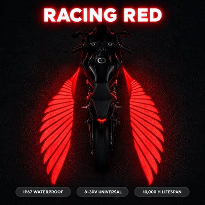 🏍️ LED-projektorlampe til motorcykler i form af englevinger