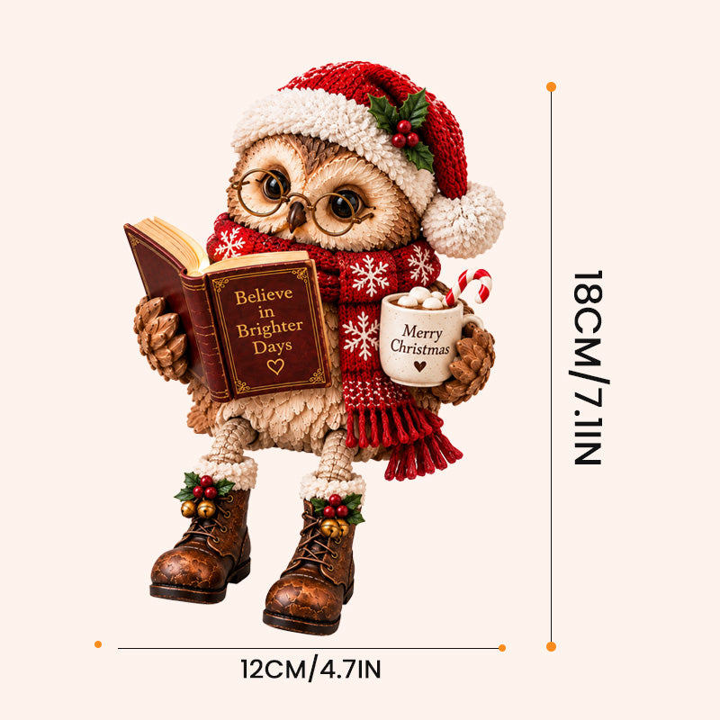 🦉 Varmhjertet læsende uglefigur 📚
