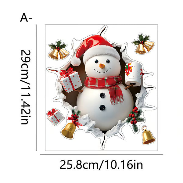 🎁Julesalg Kun 99 kr!!🔥🎅Kreativt Julevægklistermærke