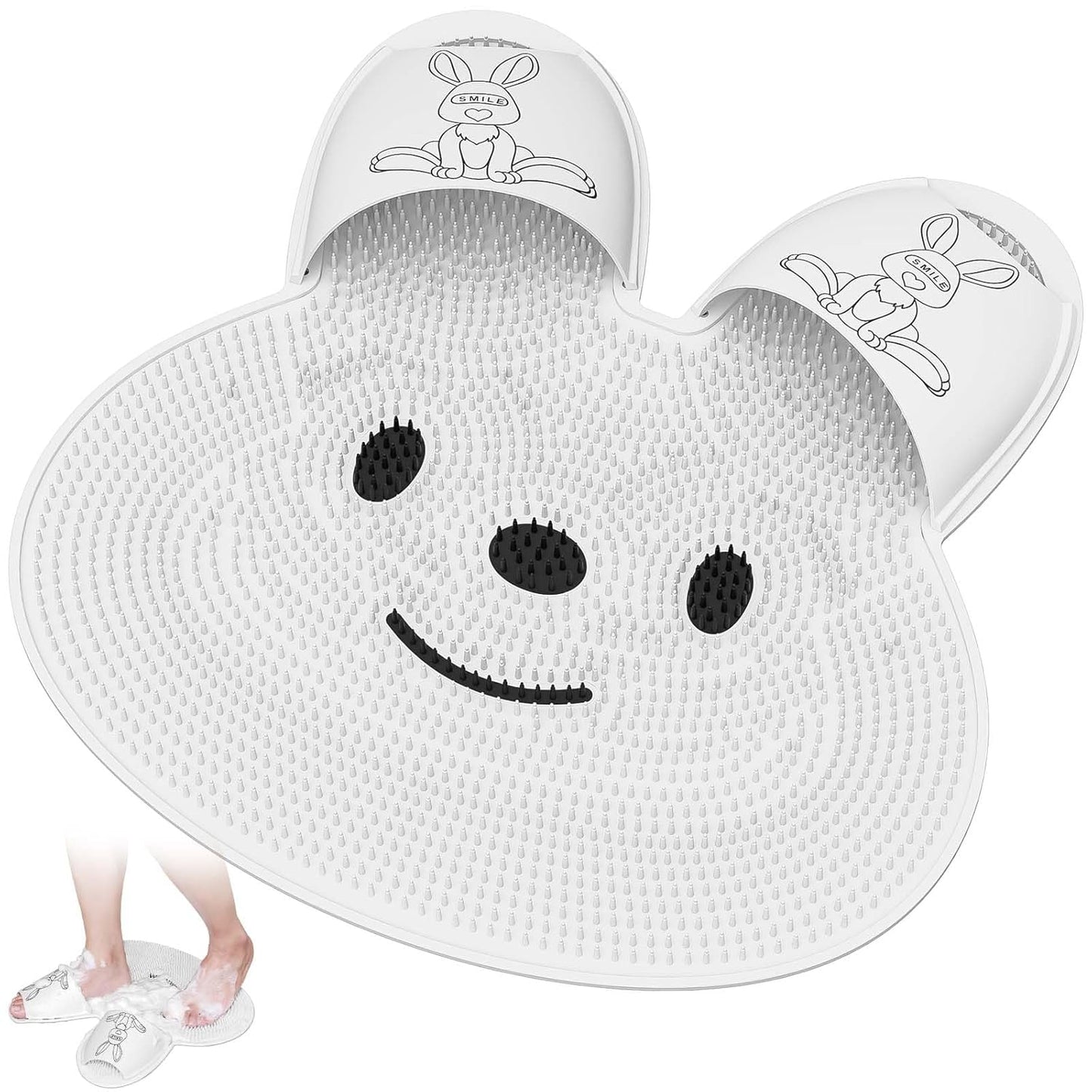 Rabbit-Shaped Silicone Foot Scrubber Mat