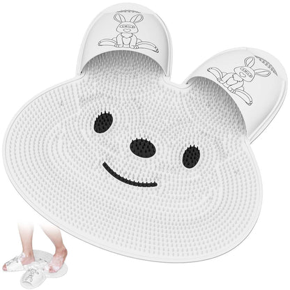 Rabbit-Shaped Silicone Foot Scrubber Mat
