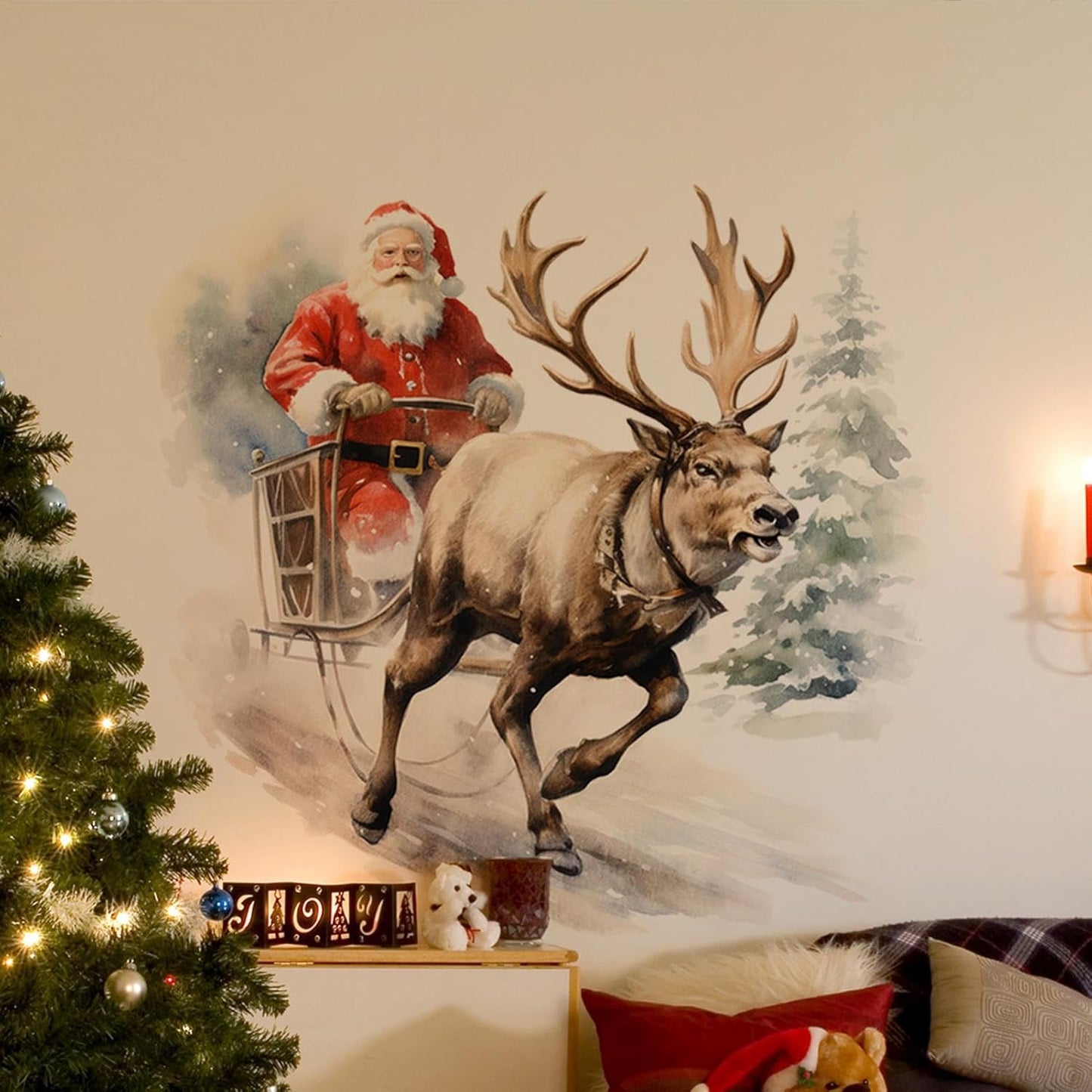 🎁Julesalg Kun 99 kr!!🔥🎅Kreativt Julevægklistermærke