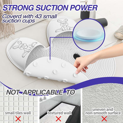 Rabbit-Shaped Silicone Foot Scrubber Mat