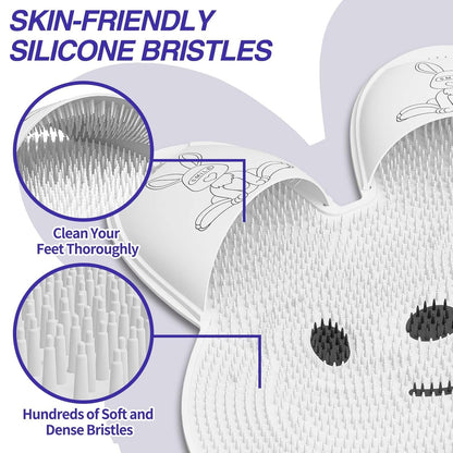 Rabbit-Shaped Silicone Foot Scrubber Mat