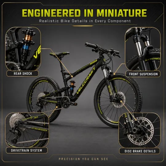 🎉🔥 50% RABAT - 🚲 DIY Mountainbike Model Sæt – Byg, Udstil & Saml 🚵‍♂️