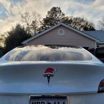 🎅🚗 Julehue til bilens emblem — Vandtæt, genanvendelig julepynt til ethvert bilmærke