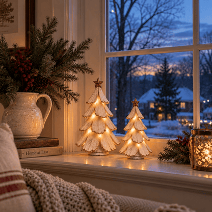 🎄✨ Vintage LED-juletræ – Bring nostalgi til live! 💡