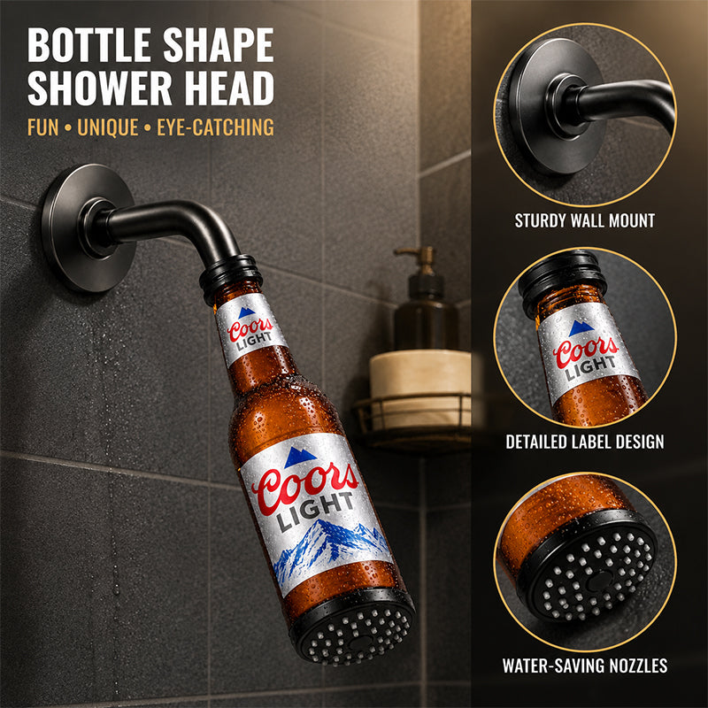 🍺🚿 Ølflaske Brusehoved – Sjov Badeværelsesindretning & Perfekt Gaveidé 🎁