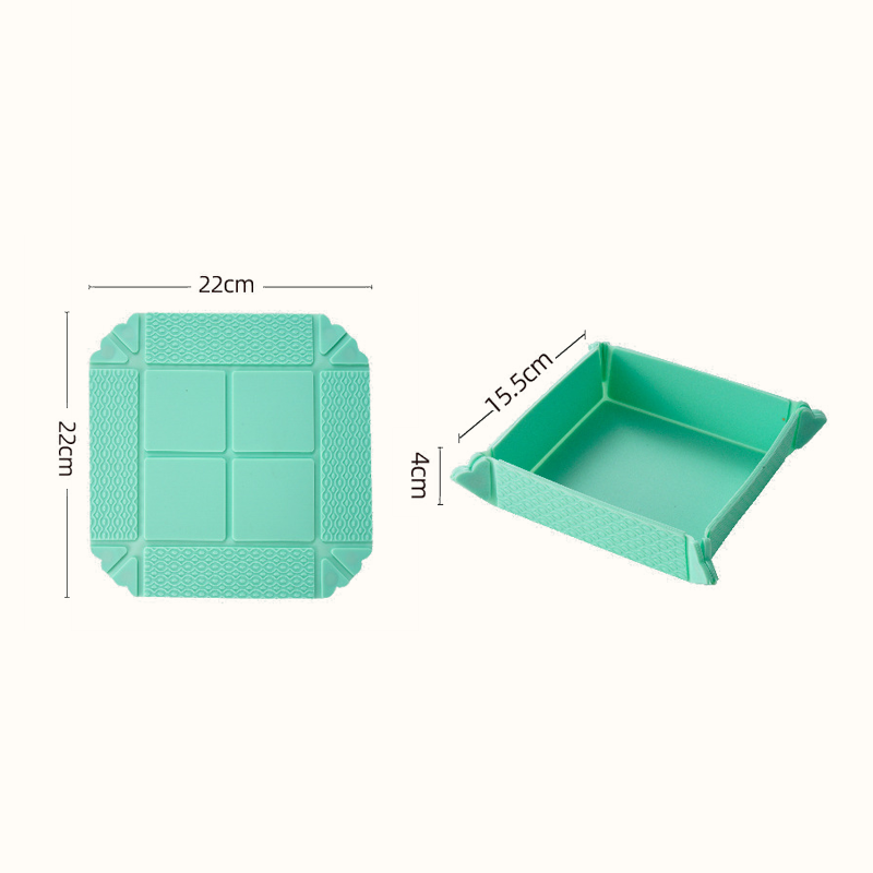 🍽️ Foldbar varmebestandig måtte & opbevaringsbakke — 2-i-1 bordskåner og snackbakke med magnetisk opbevaring 🧲