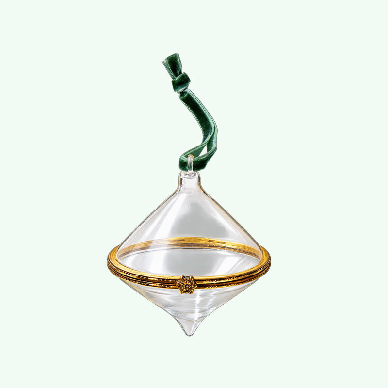 🎄 Vintage transparente juletræs-ornamenter
