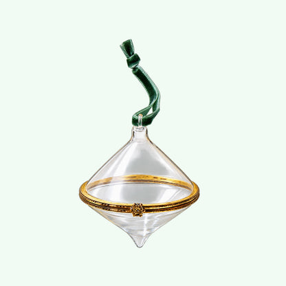 🎄 Vintage transparente juletræs-ornamenter