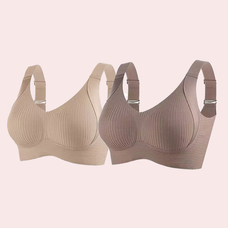 Osta 1 saat 2 ilmaiseksi🎁Naisten ribbed push-up rintaliivit, joissa on säädettävät kaitaliinat