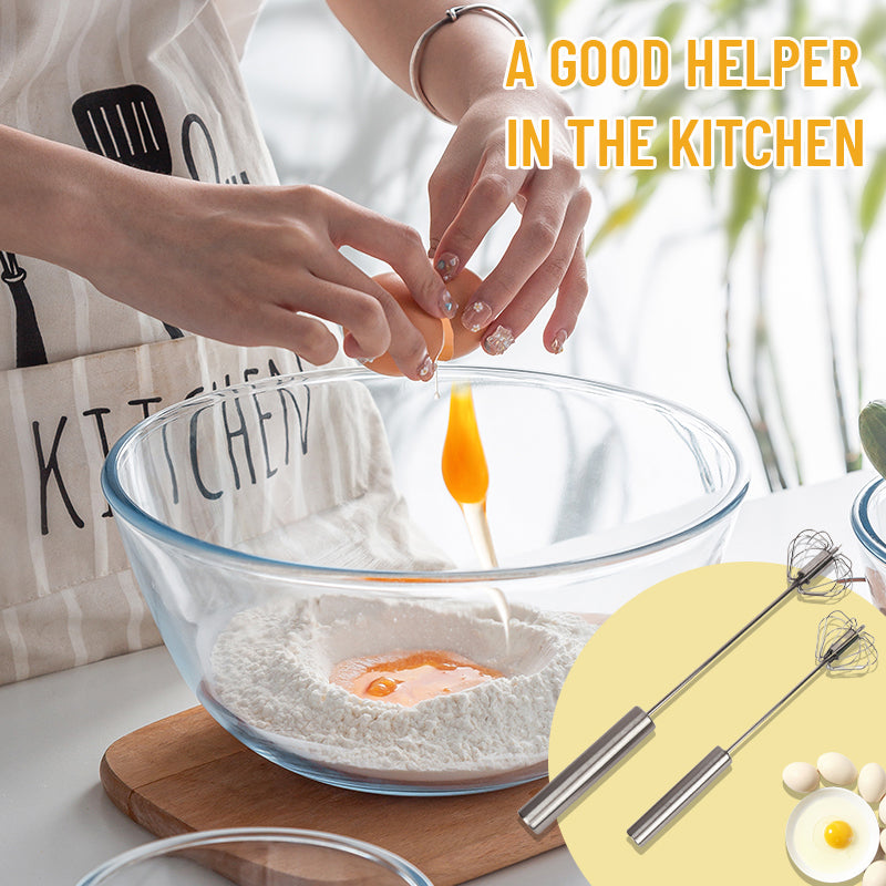 Ruostumattomasta teräksestä valmistettu Press Egg Beater