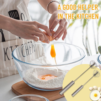 Ruostumattomasta teräksestä valmistettu Press Egg Beater